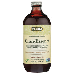 FL108 | Flora CranEssence cranberry liquid dietary supplement 17 fl oz bottle, kosher gluten-free