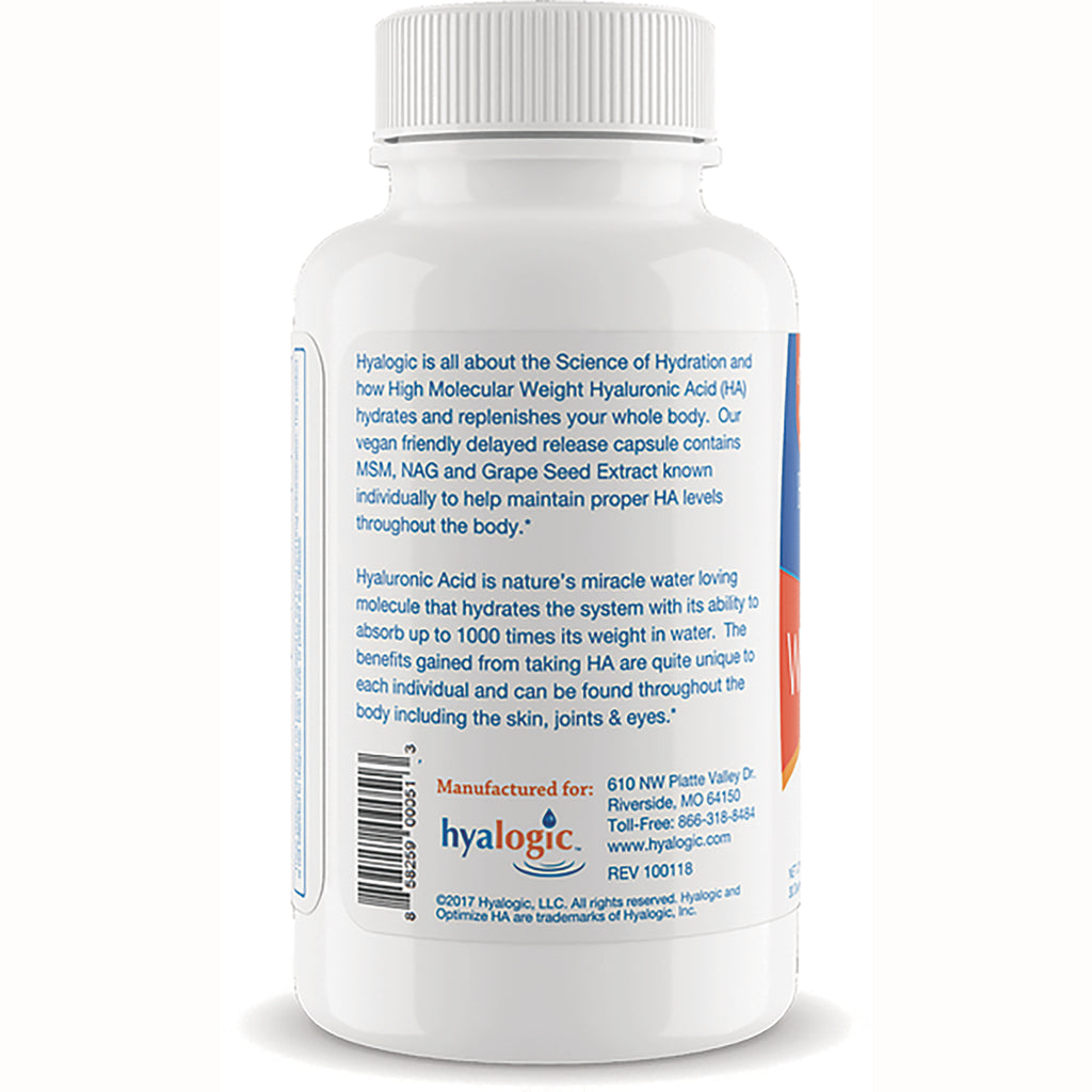 HYL014 | Back label of white supplement bottle showing product description, manufacturer info and barcode - Thumbnail