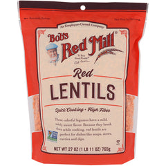 BOB441 | Bob's Red Mill Red Lentils resealable 27 oz bag front packaging