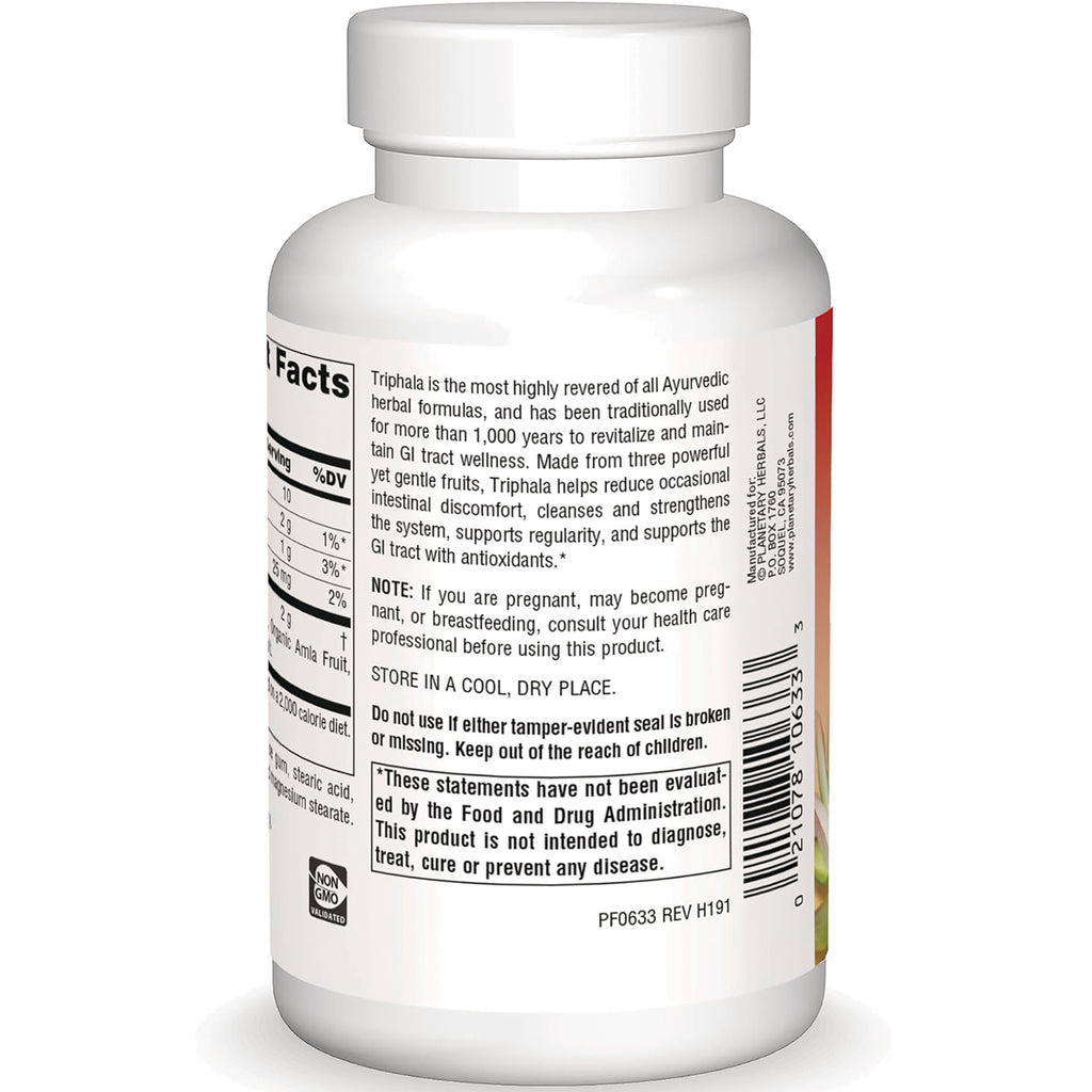 PF210 | Back label of white supplement bottle showing supplement facts, warnings, storage instructions and barcode - Thumbnail