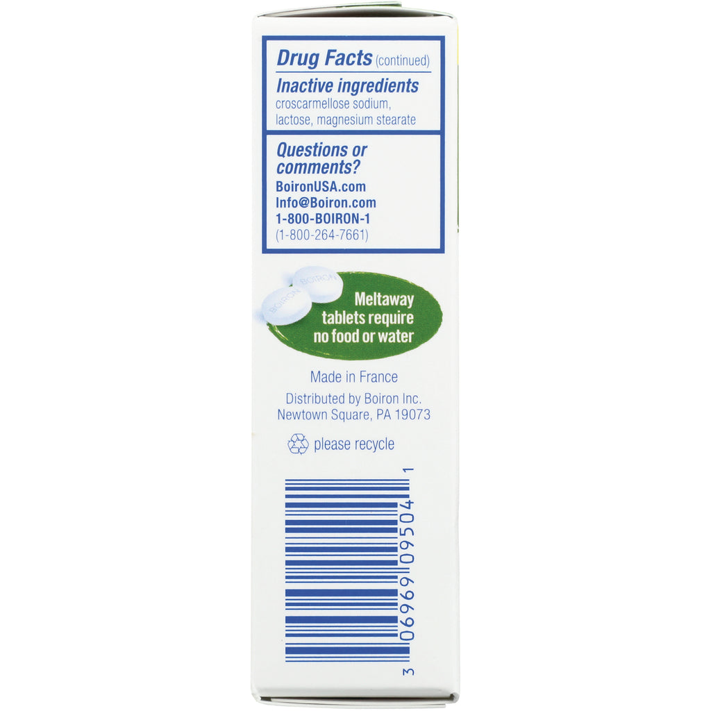 BRN119 | Back panel showing drug facts and inactive ingredients, contact info, meltaway tablets note and barcode - Thumbnail