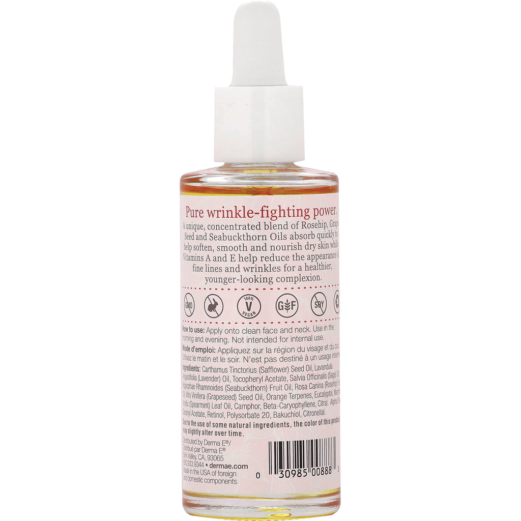 DE059 | Back label of dropper bottle showing directions, ingredients, certification icons and barcode - Thumbnail