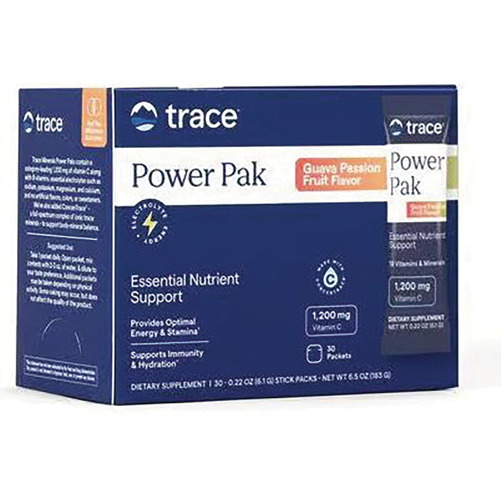 TM124 | Trace Power Pak Guava Passion Fruit, 1,200 mg Vitamin C, 30 packets box front - Thumbnail