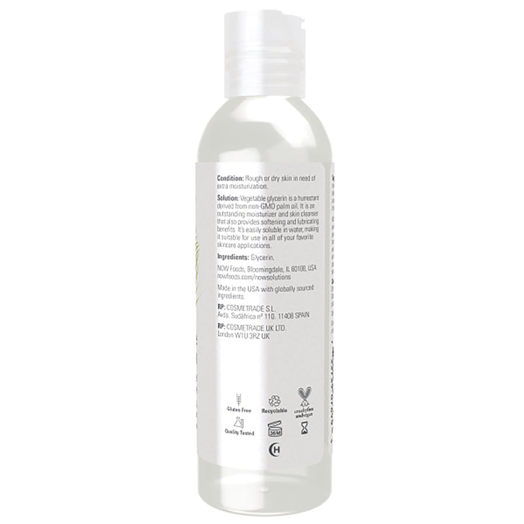 NWF361 | Back label of clear plastic bottle showing ingredients text and certification icons - Thumbnail