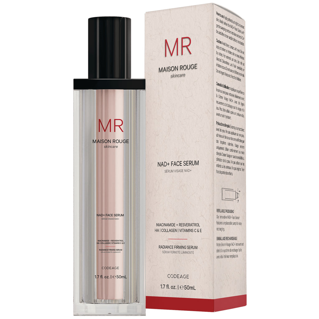CDG062 | Maison Rouge NAD+ Face Serum bottle and box, 1.7 fl oz packaging - Thumbnail