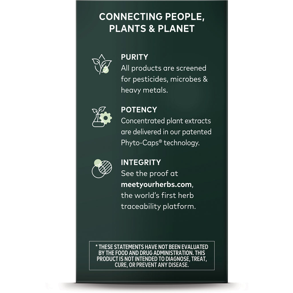 GH156 | Product infographic panel listing Purity, Potency, Integrity and directing to meetyourherbs.com - Thumbnail