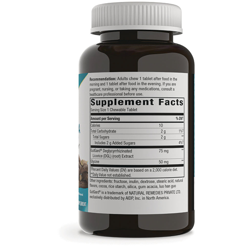 Supplement Facts and ingredient label on back of brown supplement bottle showing serving size and nutrient amounts - Thumbnail