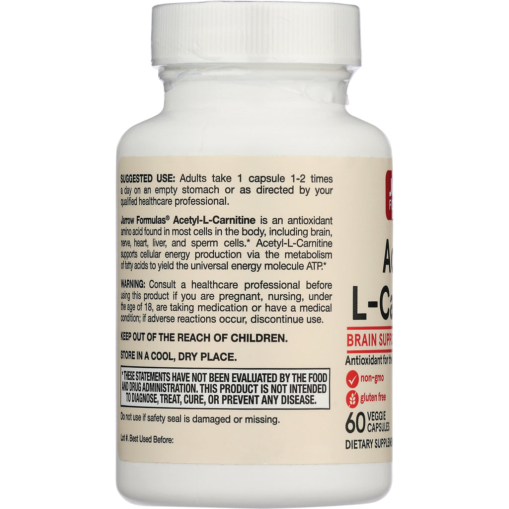 JR002 | back label of white supplement bottle showing suggested use, warnings, storage instructions and FDA disclaimer - Thumbnail