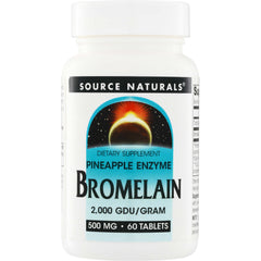 SN231 | Source Naturals Pineapple Enzyme Bromelain 2,000 GDU/Gram, 500 mg, 60 tablets