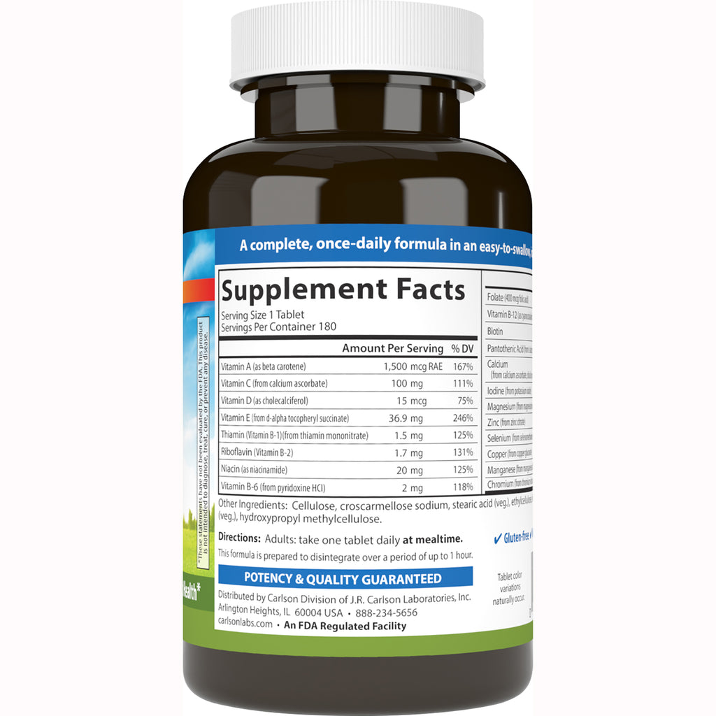 CSN200 | Back label showing Supplement Facts panel with serving size, ingredients and directions on a brown supplement bottle - Thumbnail