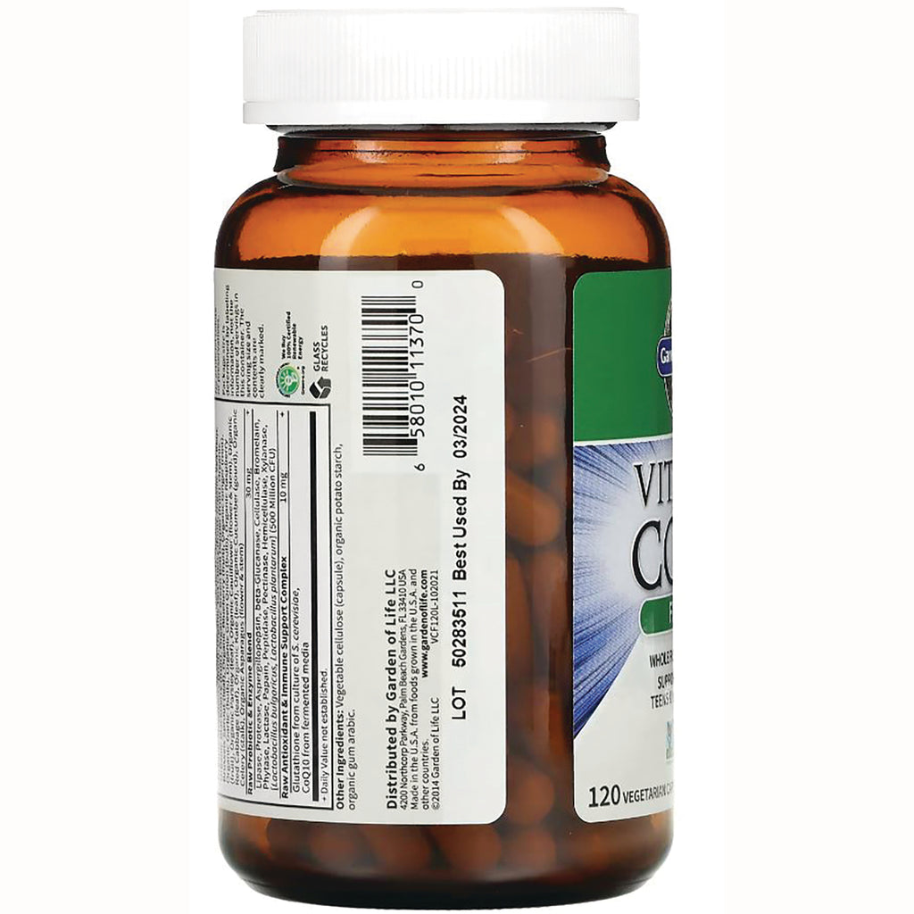 GLF037 | back label of amber supplement bottle showing barcode, ingredient panel, LOT 50283511 and Best Used By 03/2024 - Thumbnail