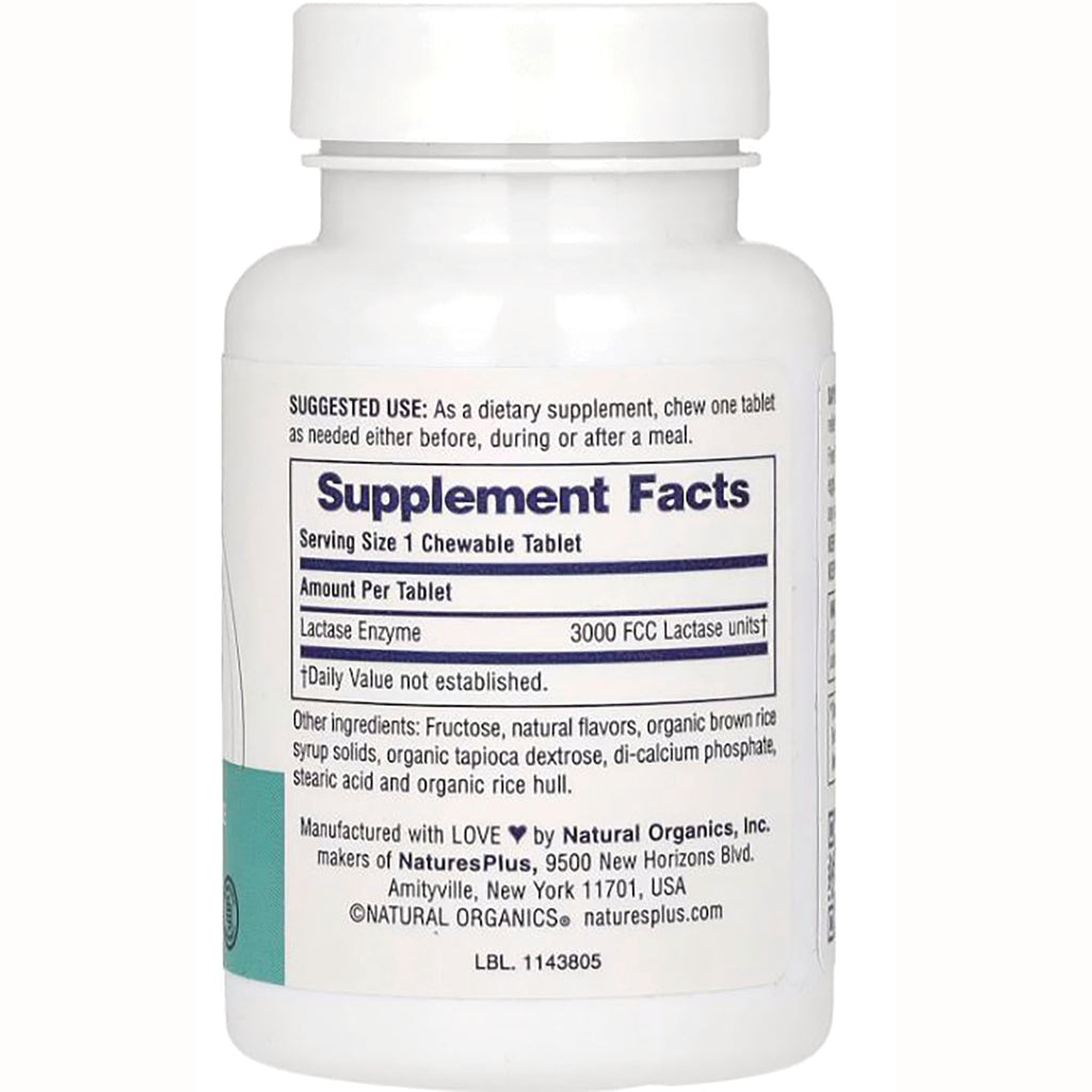 NTP112 | Back of white supplement bottle showing Supplement Facts label with serving size and ingredients - Thumbnail