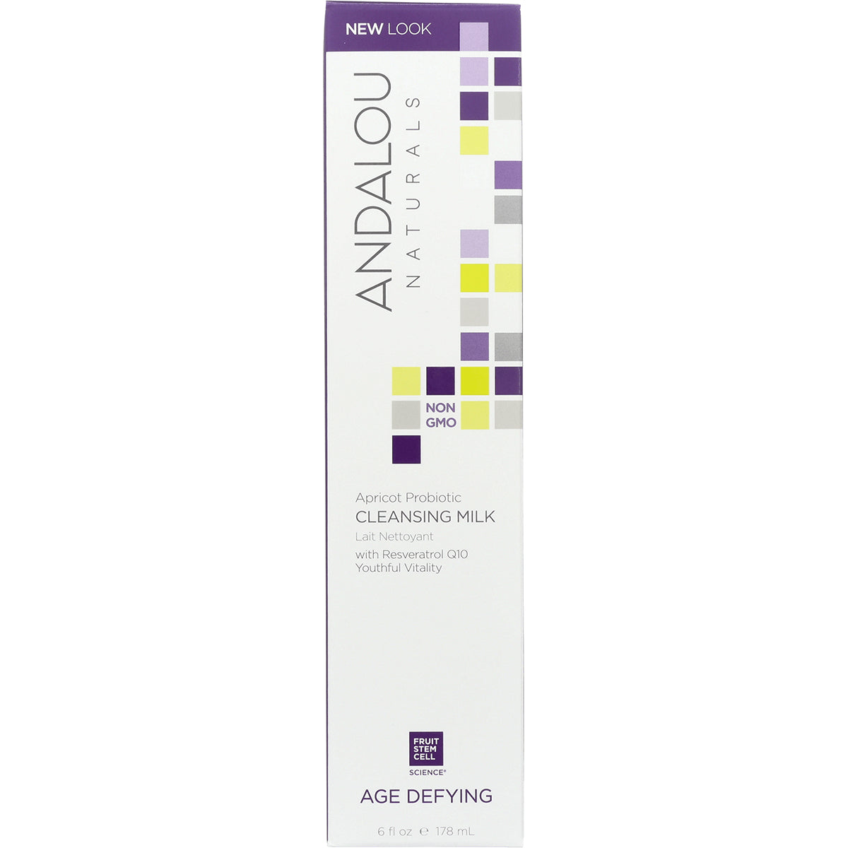 ADN019 | ANDALOU Naturals Apricot Probiotic Cleansing Milk, Age Defying, 6 fl oz (178 mL), New Look