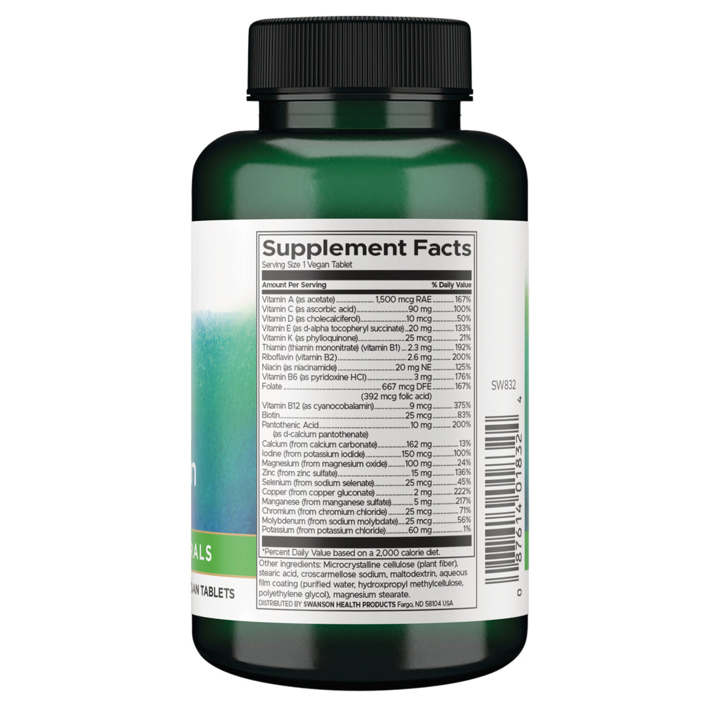 SW832 | Back label with supplement facts and serving information - Thumbnail