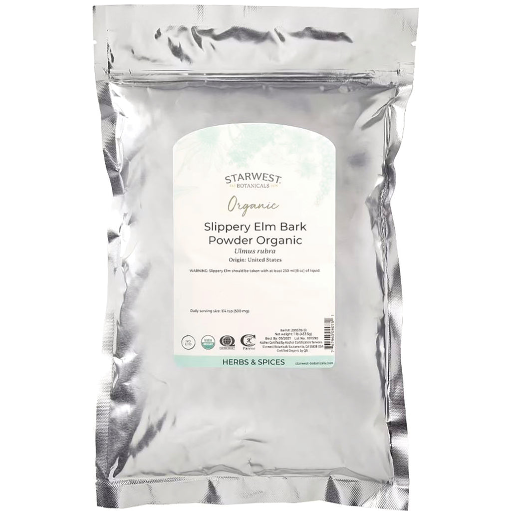 STB020 | Starwest Botanicals Organic Slippery Elm Bark Powder Organic pouch, Herbs & Spices - Thumbnail