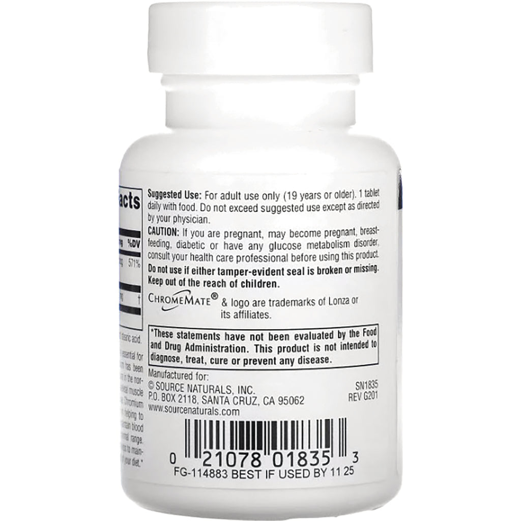 SN520 | Supplement bottle back label with suggested use, caution, FDA disclaimer, and barcode - Thumbnail