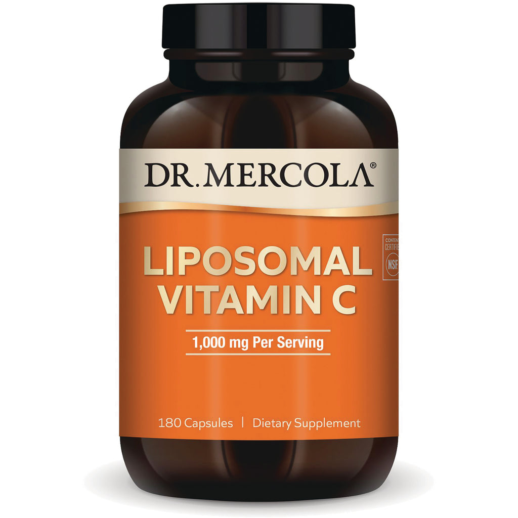 MRC097 | Dr. Mercola Liposomal Vitamin C bottle, 1,000 mg per serving, 180 capsules - Thumbnail