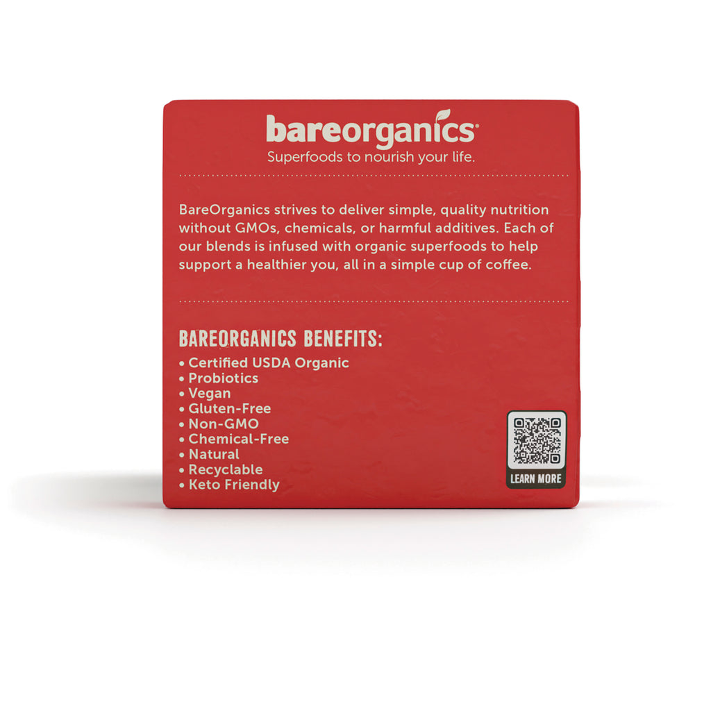 BOR015 | red BareOrganics package back showing product benefits list and QR code - Thumbnail