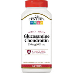 CNT071 | 21st Century Glucosamine Chondroitin supplement bottle, 750 mg | 600 mg, 150 tablets