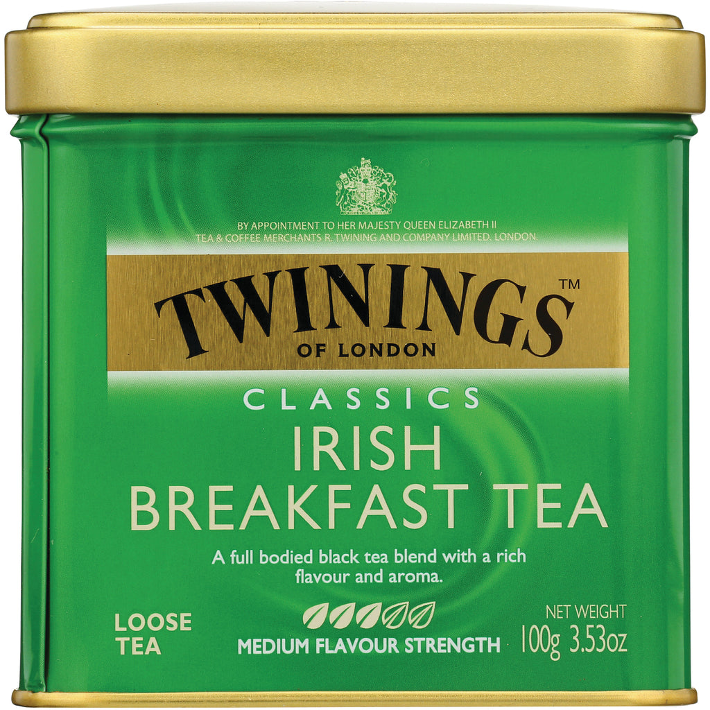 TWN025 | Twinings Classics Irish Breakfast Tea loose leaf tin, medium flavour strength, 100 g - Thumbnail