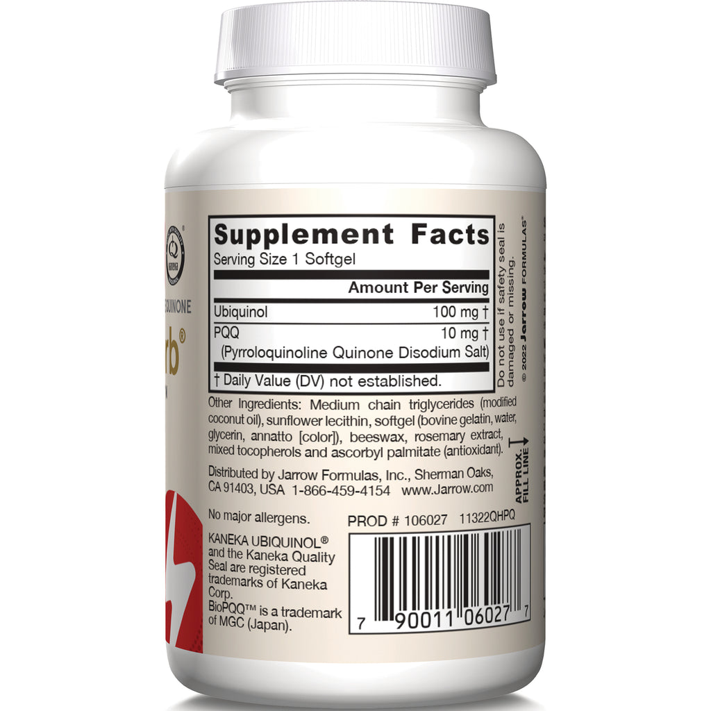 JR269 | Back label of supplement bottle showing Supplement Facts panel, ingredients and barcode - Thumbnail