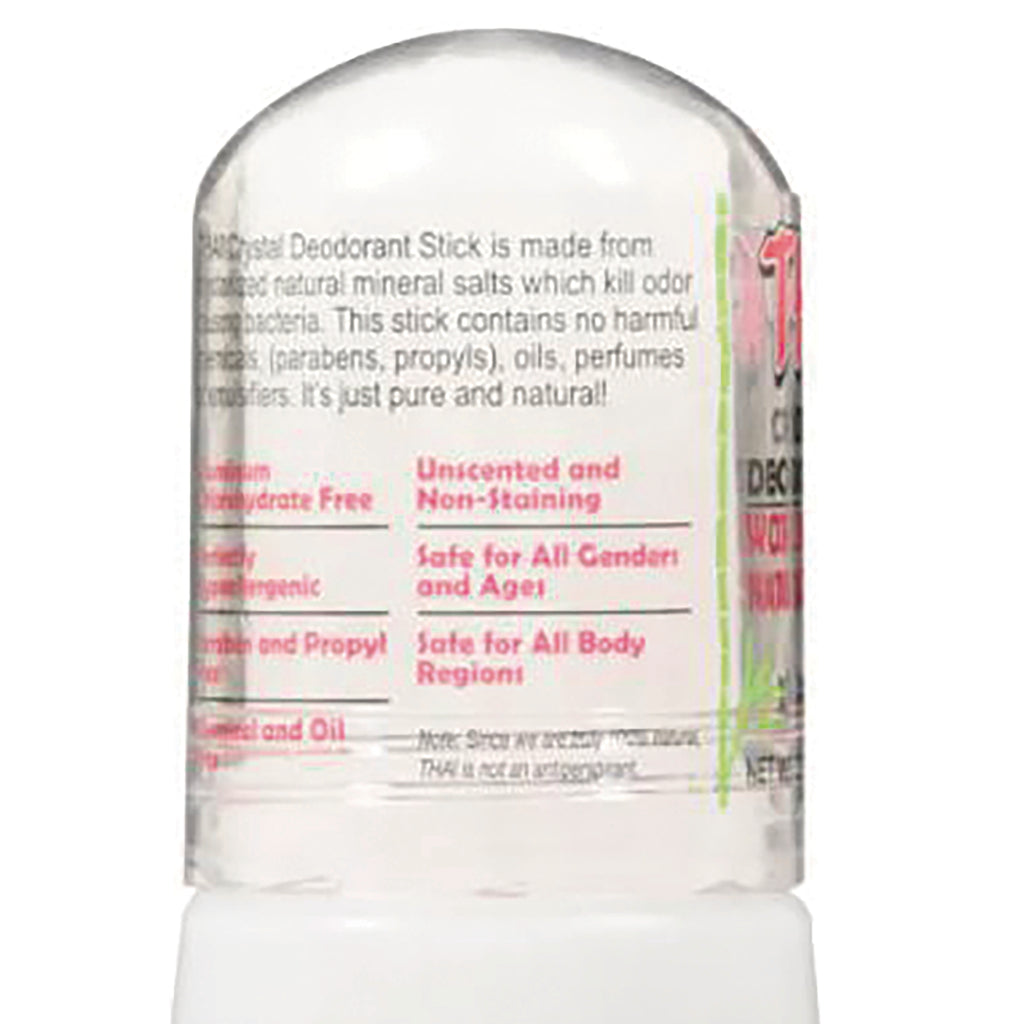 TDS002 | Back label of crystal deodorant stick with features: Unscented and Non-Staining; Safe for All Genders and Ages - Thumbnail