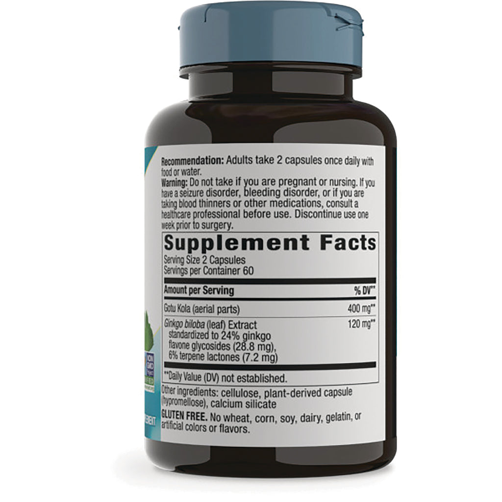 NW755 | back label of brown supplement bottle showing Supplement Facts, dosage and ingredients - Thumbnail