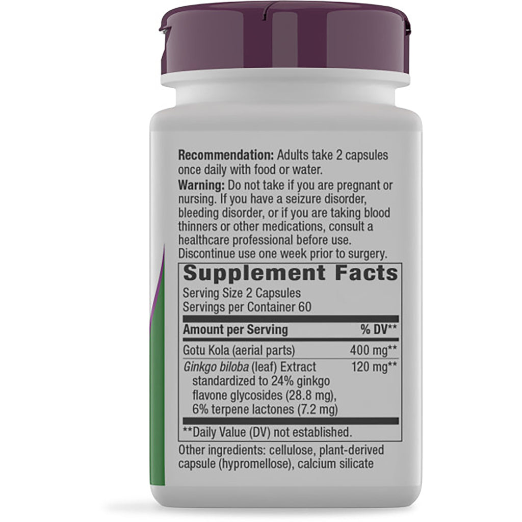NW755 | back label of brown supplement bottle showing Supplement Facts, dosage and ingredients - Thumbnail