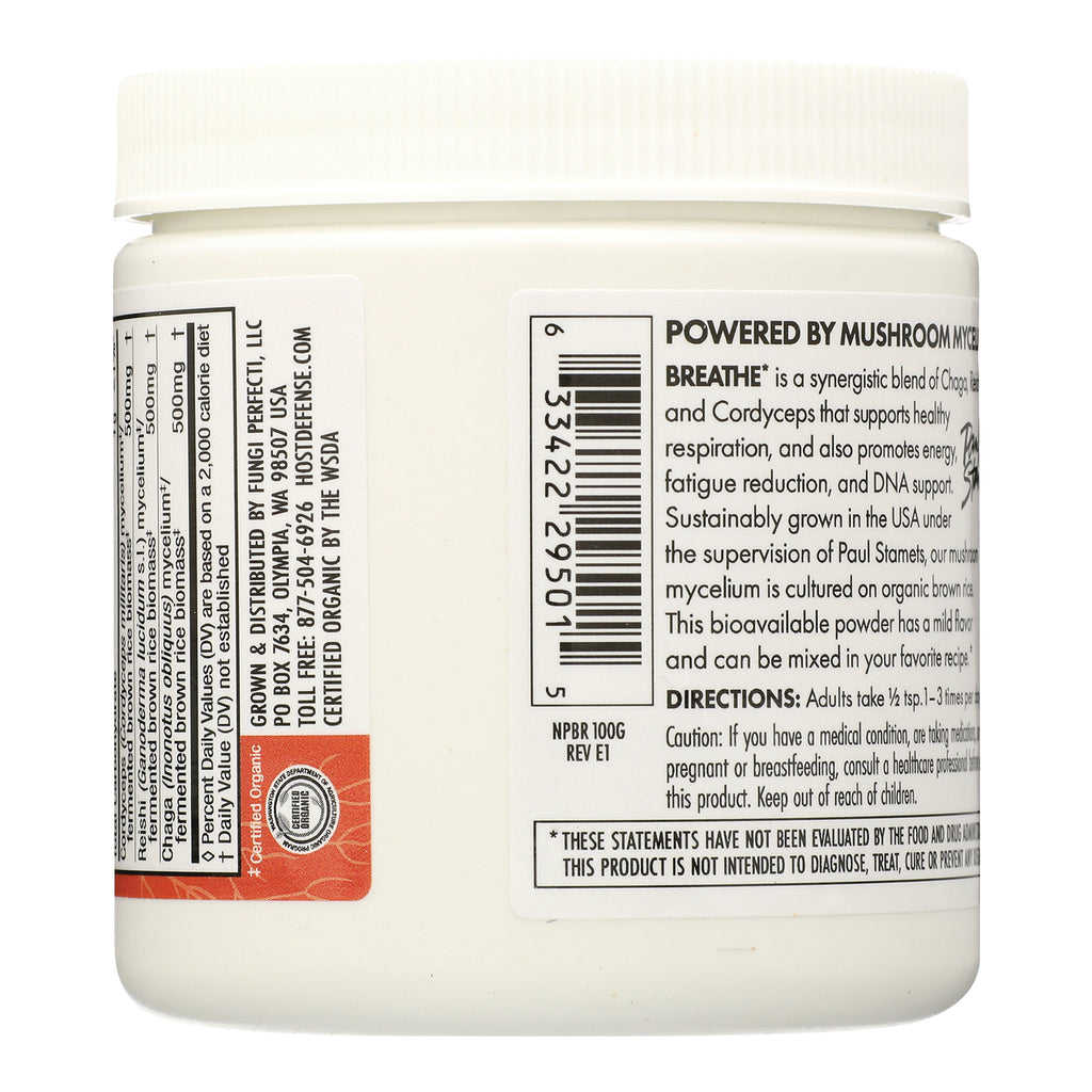 FUN043 | back of white supplement jar showing barcode, directions, and partial nutrition facts label - Thumbnail