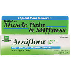 BRK002 | Arniflora Arnica Gel box labeled relief for muscle pain and stiffness topical gel 2.75 oz