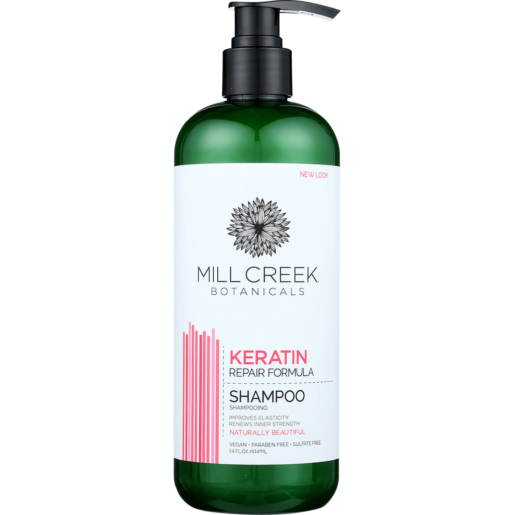 MCB016 | Mill Creek Botanicals Keratin Repair Formula Shampoo bottle with pump, 14 fl oz - Thumbnail