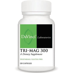 DVL026 | DaVinci Laboratories TRI-MAG 300 dietary supplement bottle, 120 vegetarian gluten free capsules