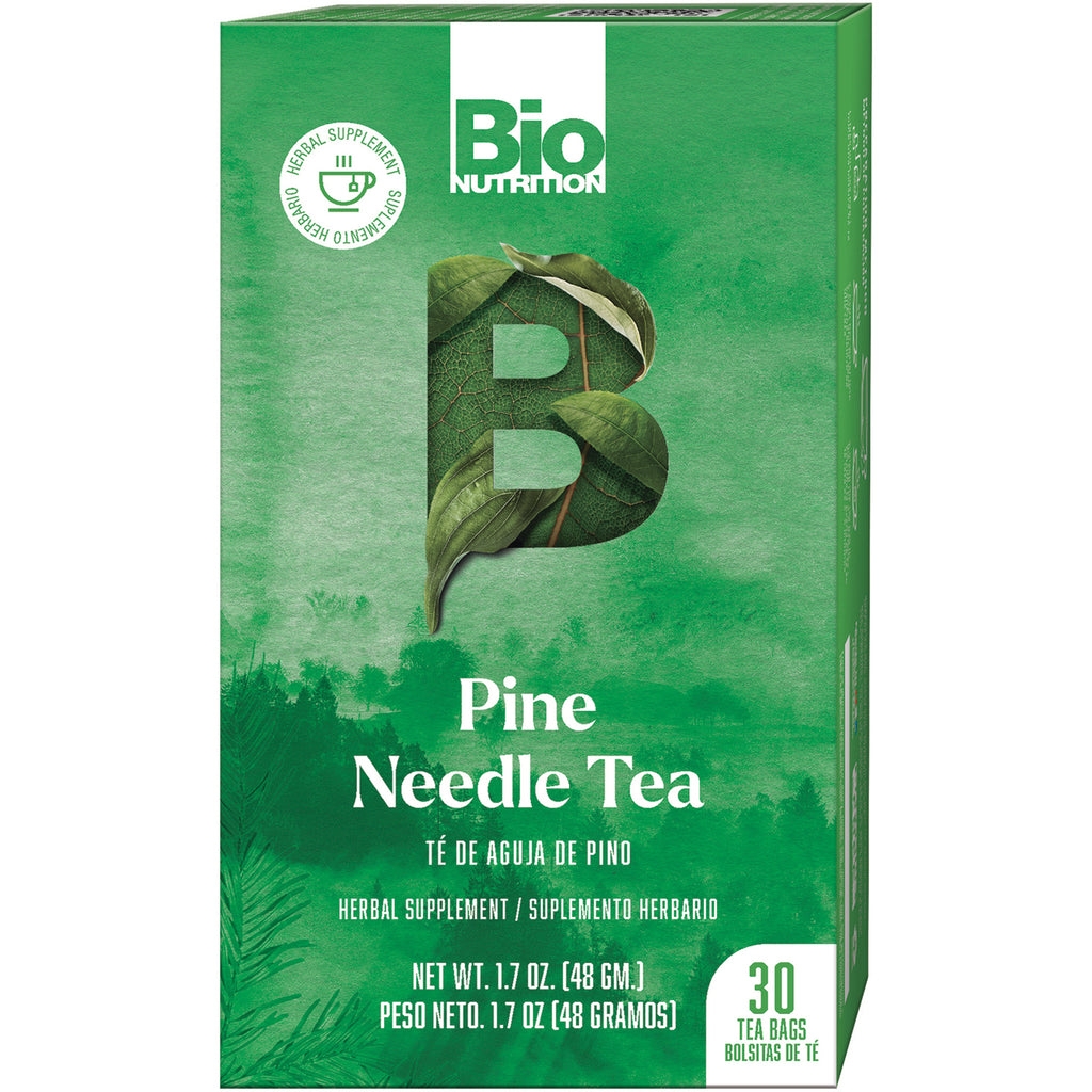 BNN071 | Bio Nutrition Pine Needle Tea box with green front showing brand, product name and 30 tea bags - Thumbnail