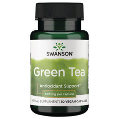 SW1247 | Swanson Green Tea Antioxidant Support, 500 mg per capsule, herbal supplement, 30 capsules