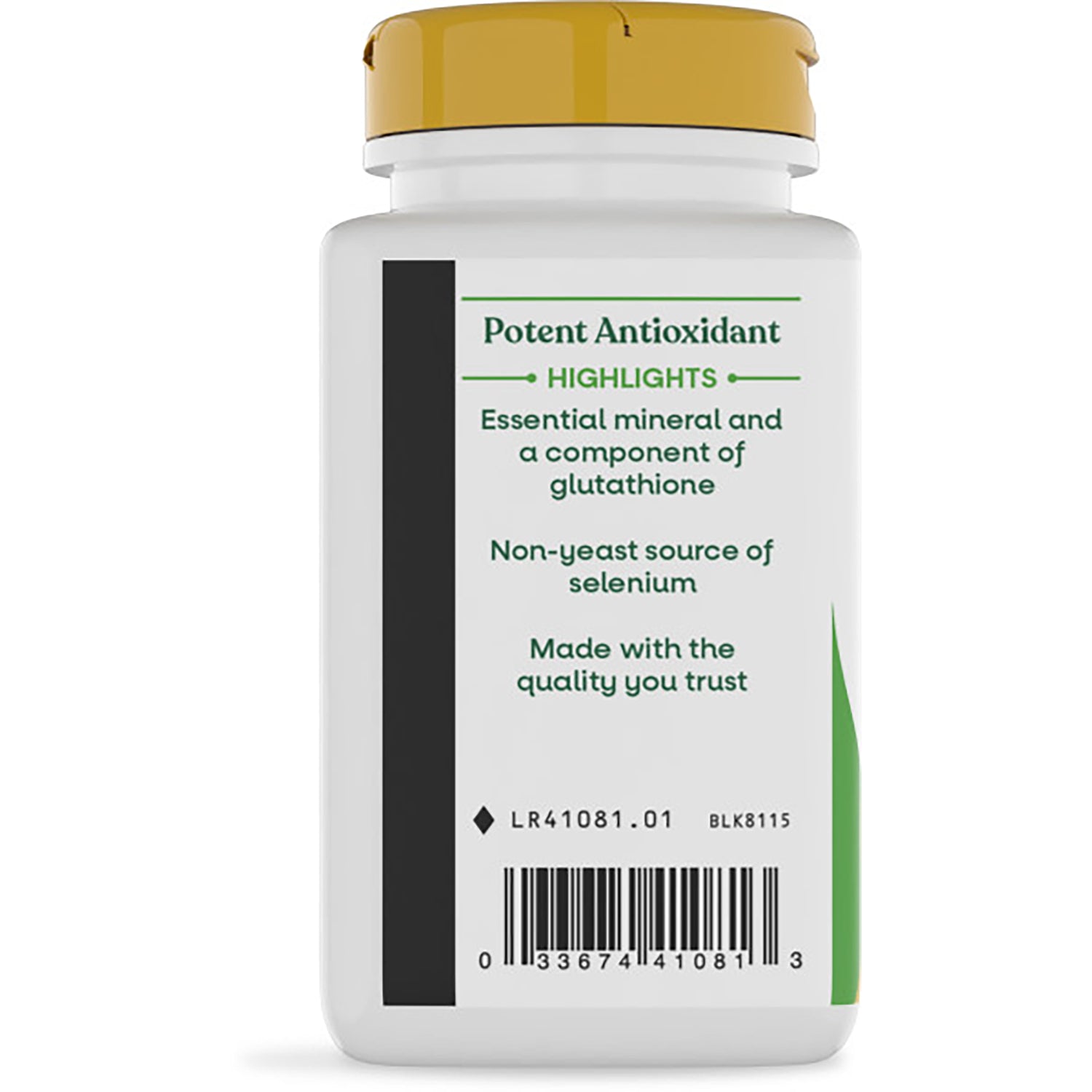 NW363 | back label of white supplement bottle with safety warnings, gluten free claim, contact info and recycling icons