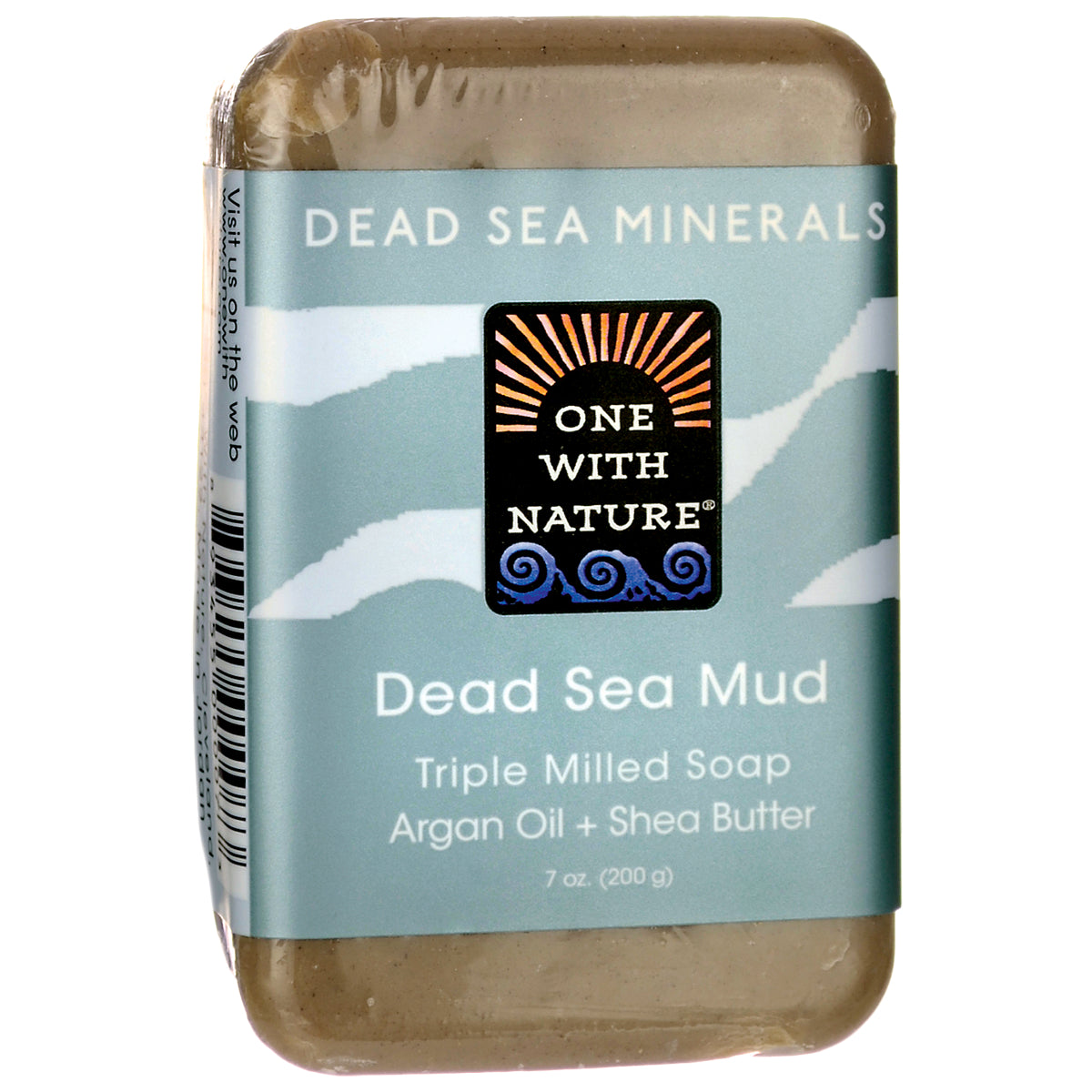OWN006 | One With Nature Dead Sea Mud triple milled soap bar with argan oil and shea butter, 7 oz