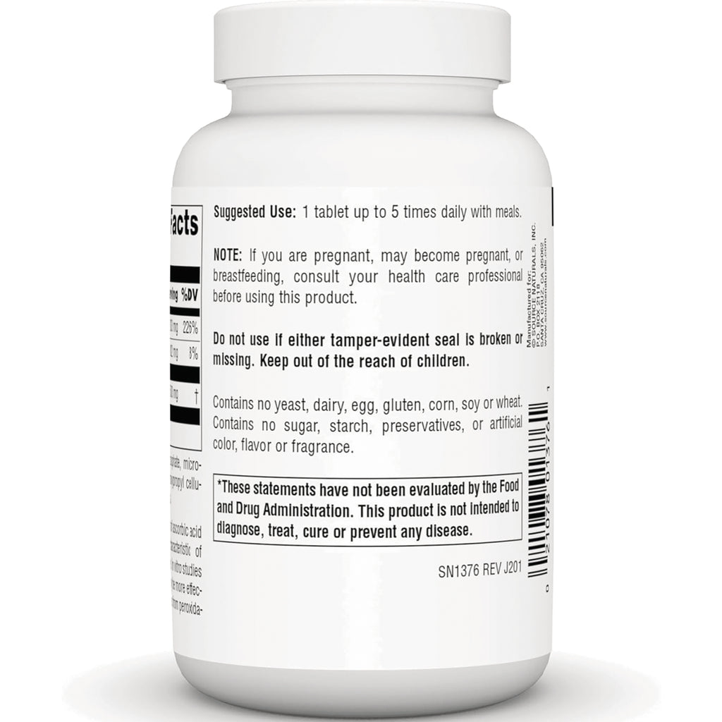 SN526 | Supplement bottle back label with suggested use, warnings, allergen-free statement, and FDA disclaimer - Thumbnail