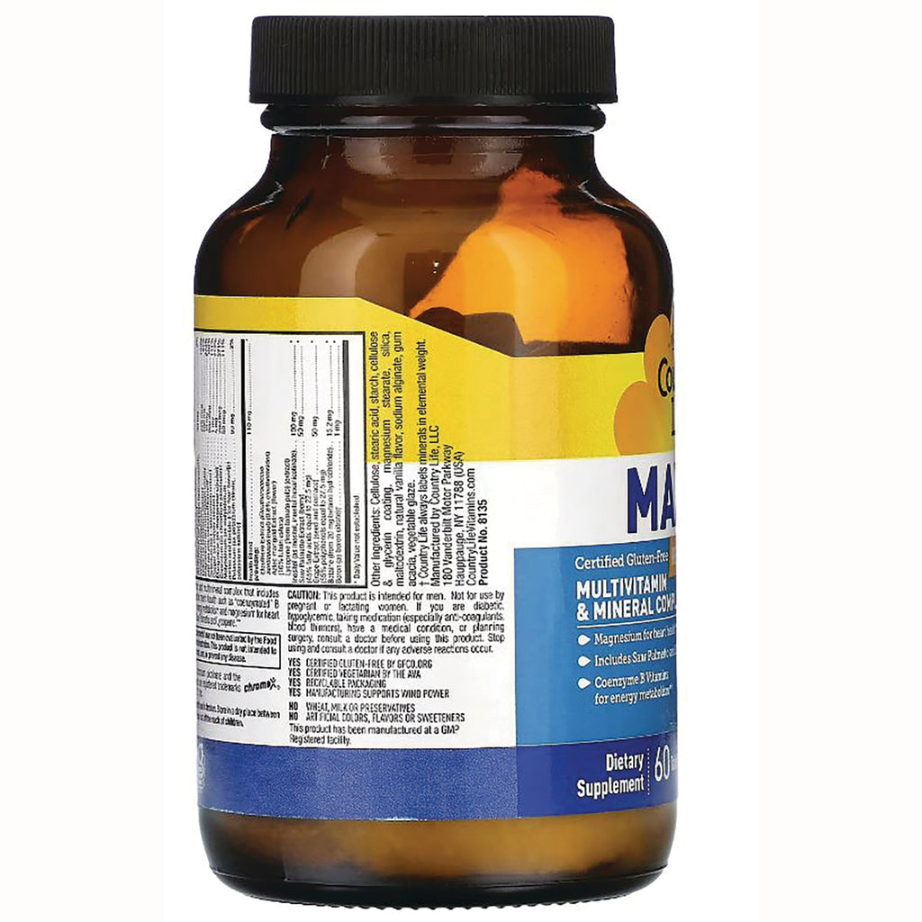 CRL489 | back of amber supplement bottle showing nutrition facts and ingredient label - Thumbnail