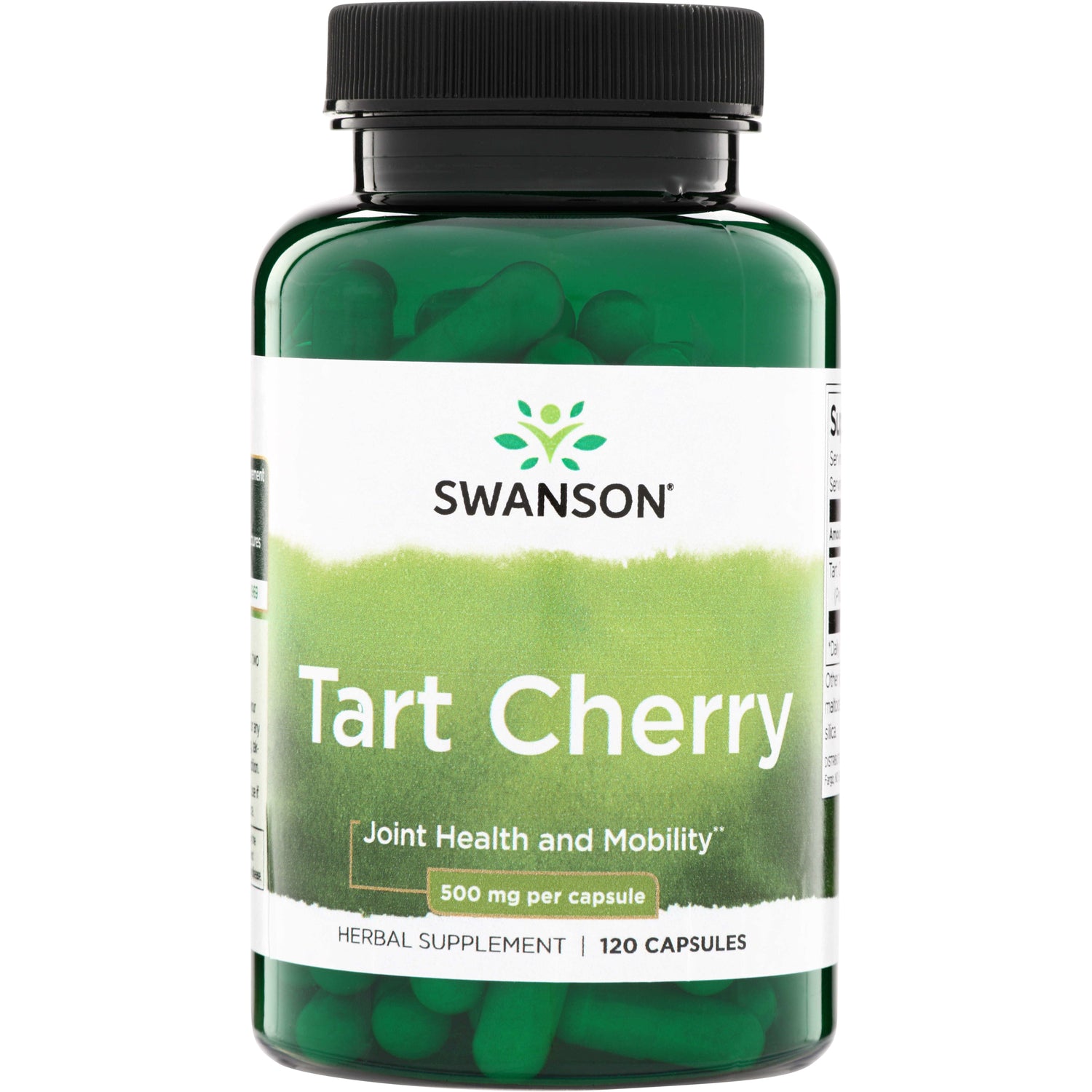 SW1098 | Swanson Tart Cherry herbal supplement, 500 mg per capsule, 120 capsules