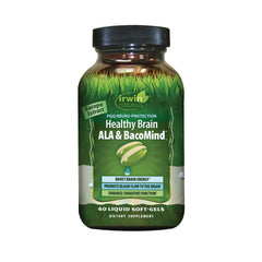 IR295 | Irwin Naturals Healthy Brain ALA & BacoMind supplement bottle, 60 liquid soft-gels