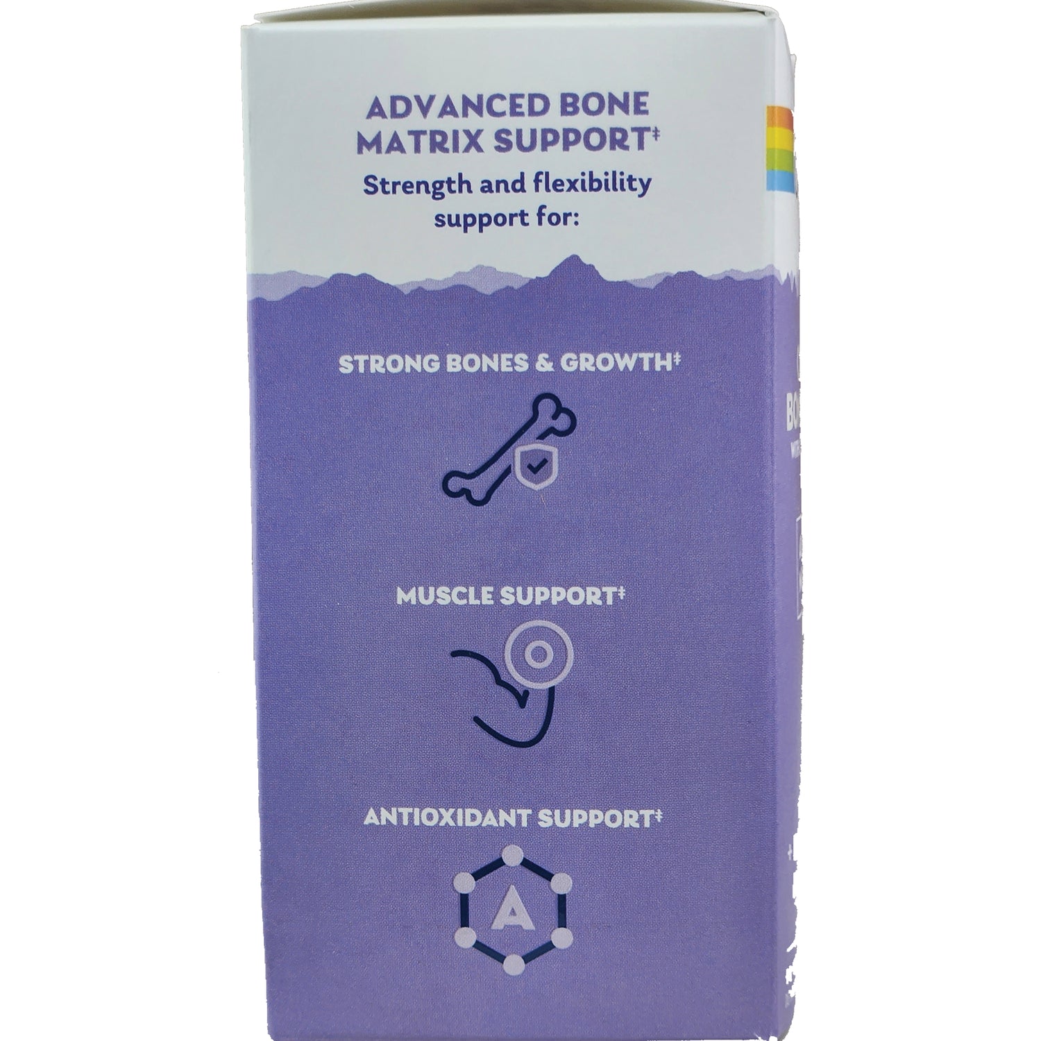 SLR447 | Back purple box listing advanced bone matrix support, strong bones & growth, muscle and antioxidant support
