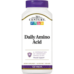 CNT288 | 21st Century Daily Amino Acid white bottle with purple cap, dietary supplement 120 tablets