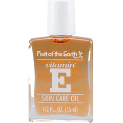 FE008 | Fruit of the Earth Vitamin E skin care oil 1/2 fl. oz clear rectangular bottle with white cap