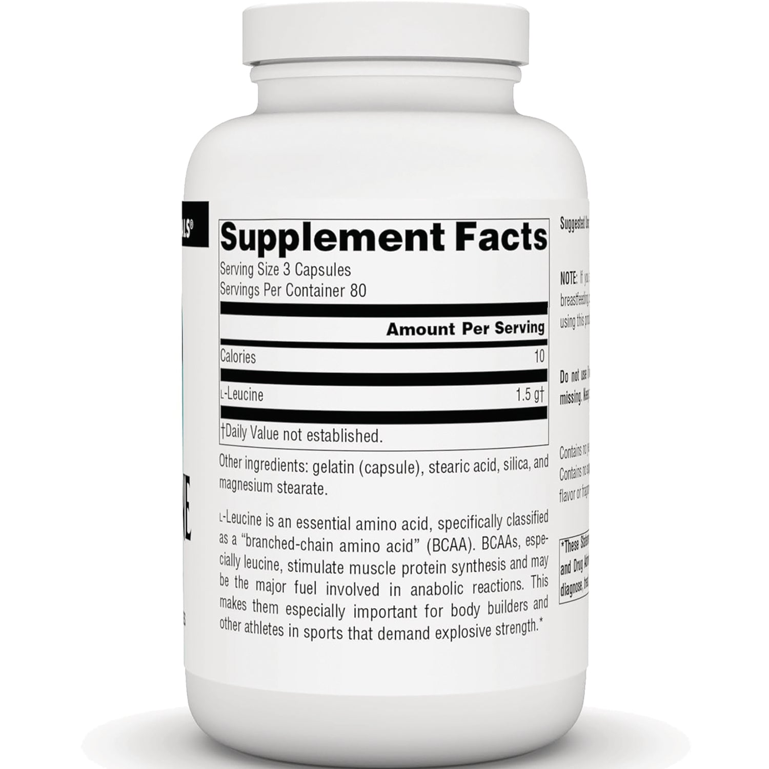 SN793 | Supplement Facts label back panel, serving size 3 capsules, 80 servings per container