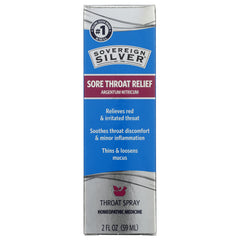 SSL017 | Sovereign Silver Multi-Symptom Sore Throat Spray, Sore Throat Relief, 2 fl oz bottle with box