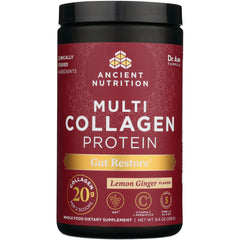 ATN048 | Ancient Nutrition Multi Collagen Protein Gut Restore lemon ginger front label
