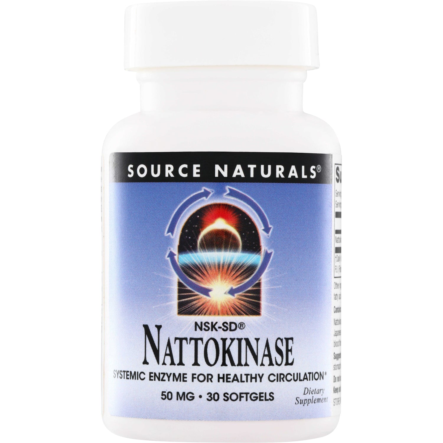 SN310 | Source Naturals NSK-SD Nattokinase dietary supplement, 50 mg, 30 softgels