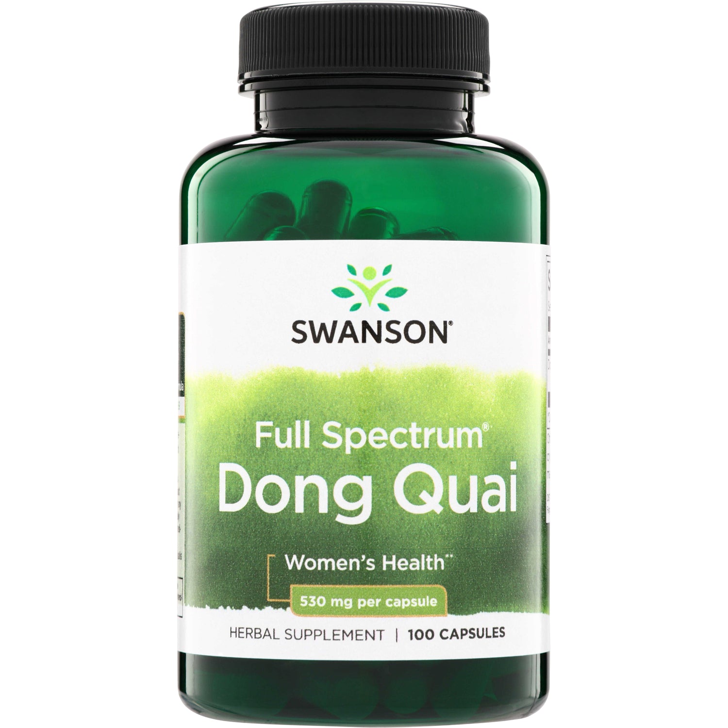 SW533 | Swanson Full Spectrum Dong Quai, Women's Health, 530 mg per capsule, 100 capsules