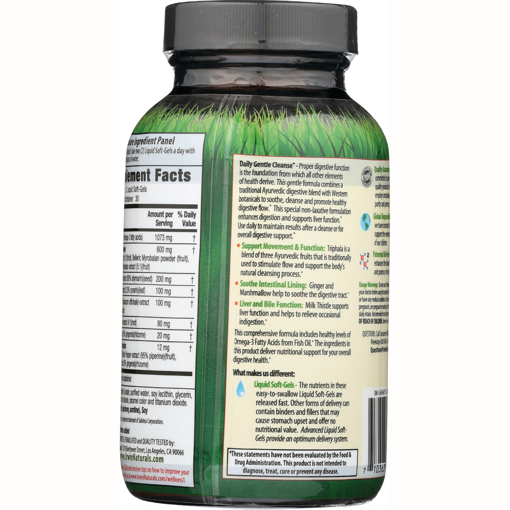 IR084 | product infographic showing back label with supplement facts, benefits, and usage on green bottle - Thumbnail