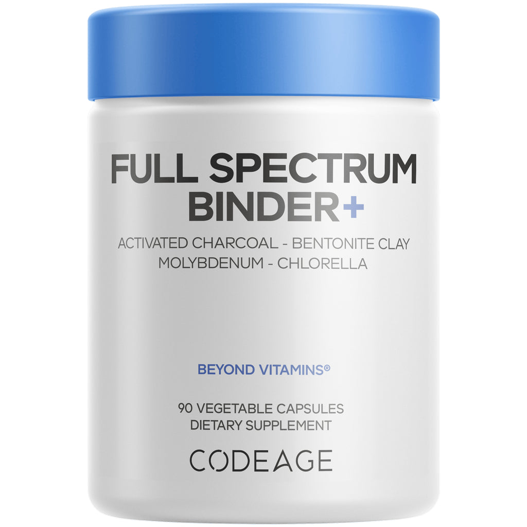 CDG049 | white supplement jar labeled FULL SPECTRUM BINDER+ with 90 vegetable capsules Codeage branding - Thumbnail